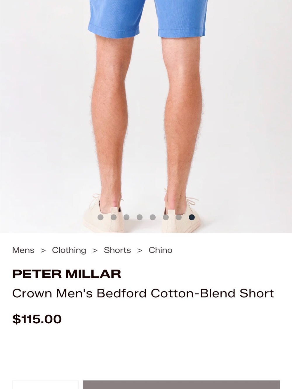 Peter Millar Crown Bedford Cotton Blend Shorts